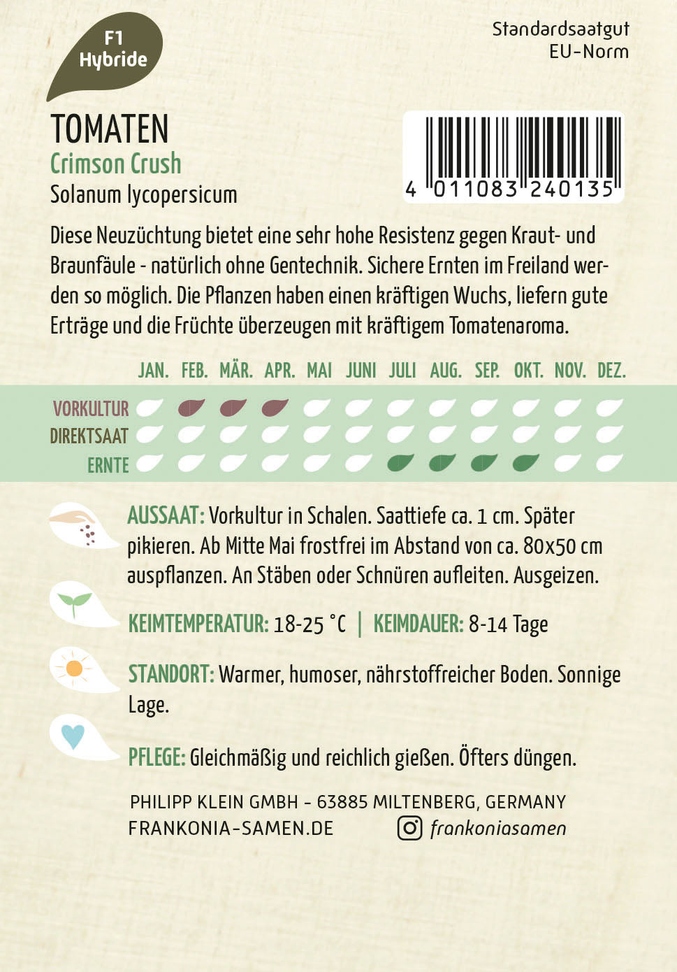 Frankonia Samen Cherrytomaten Crimson Crush