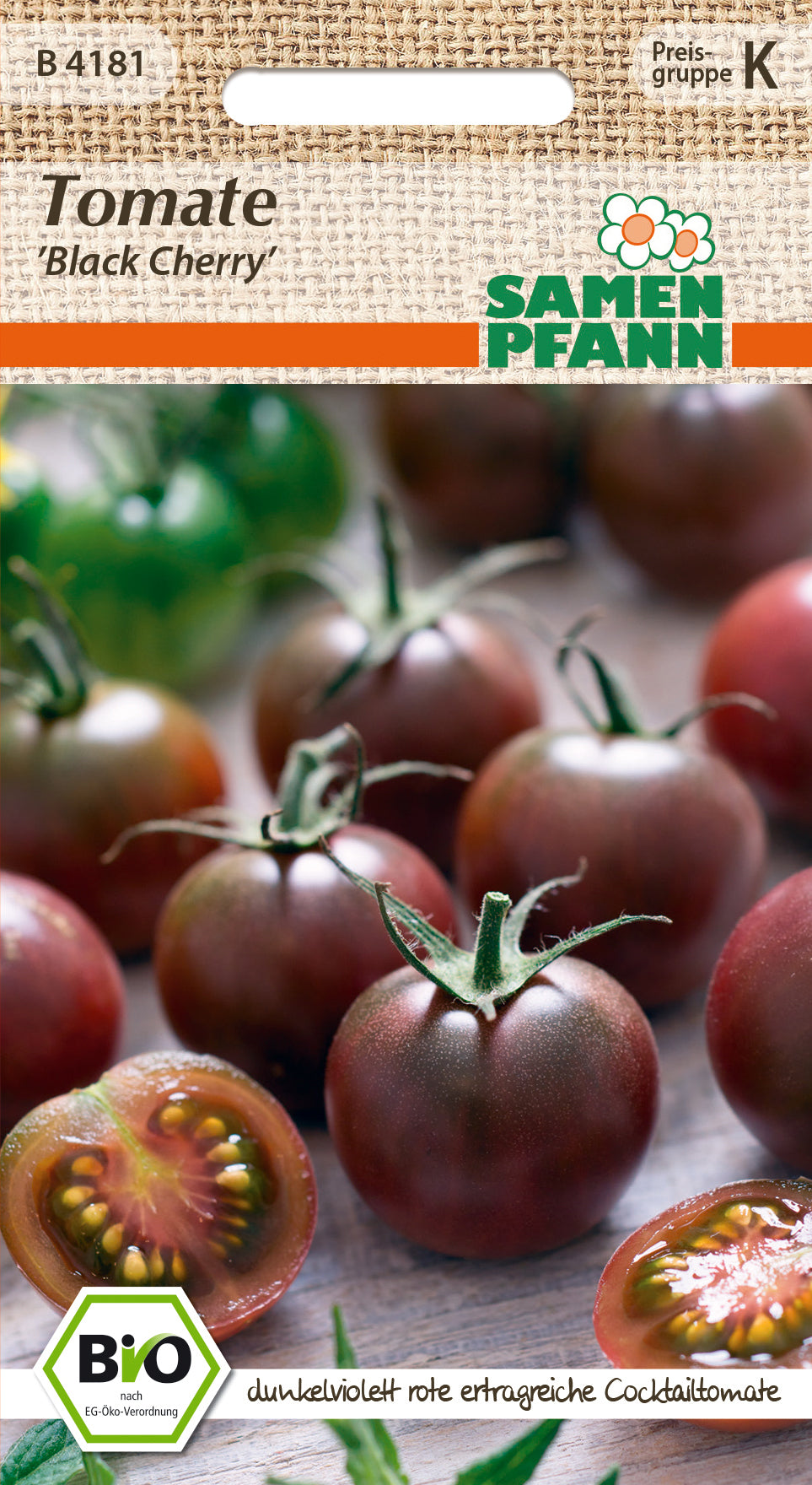 Samen Pfann BIO Kirschtomate  Black Cherry