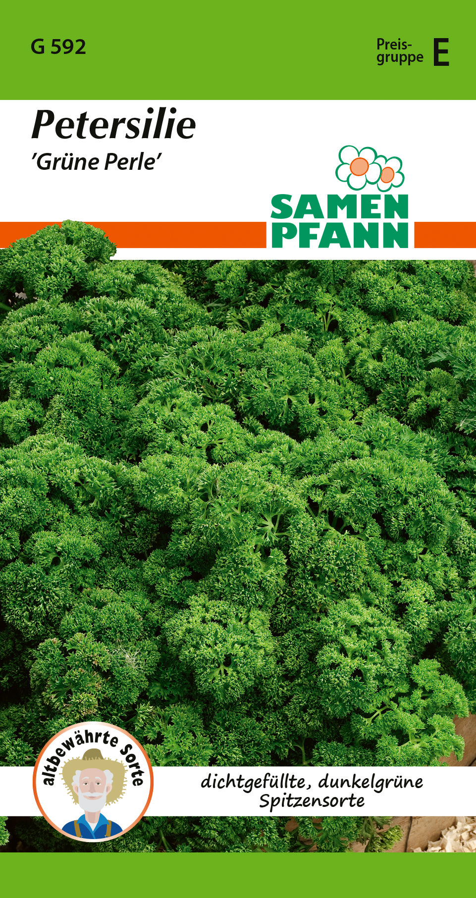 Samen Pfann Petersilie Grüne Perle