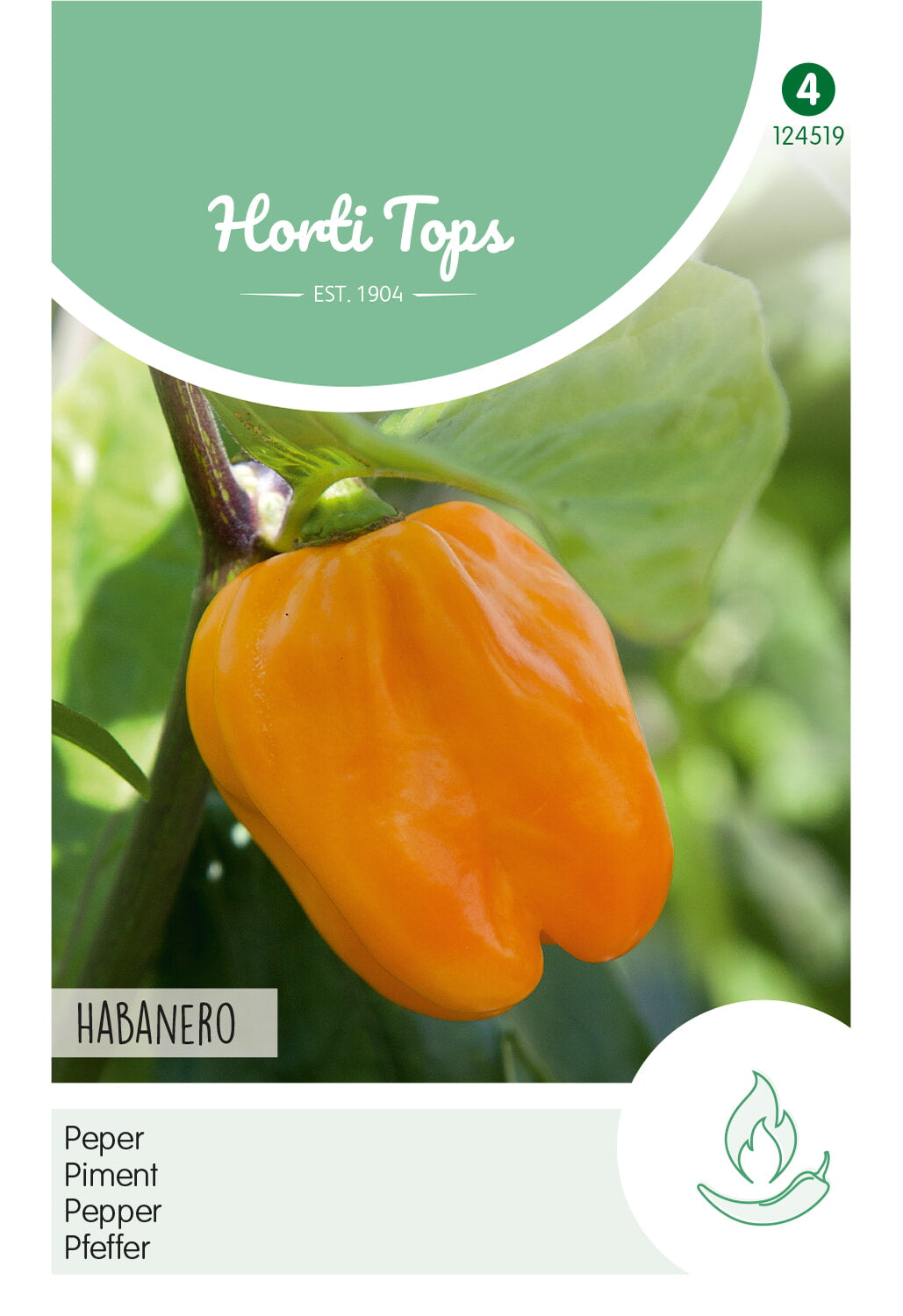 Horti Tops Chilipfeffer Habanero, Orange