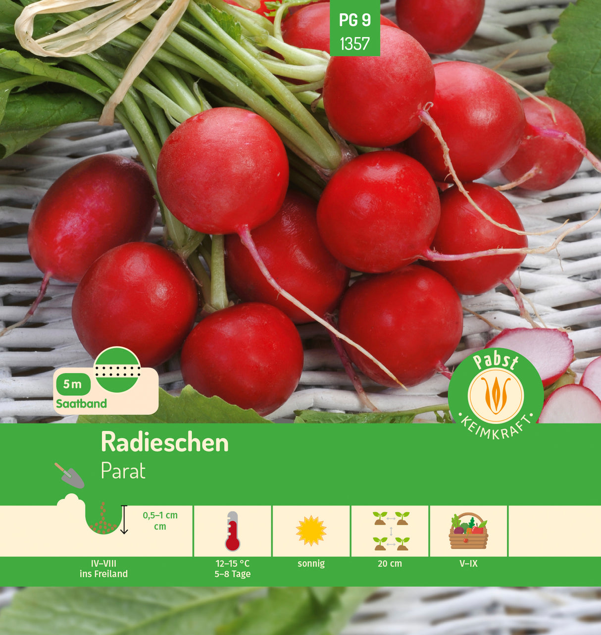 Pabst Keimkraft Radieschen Parat Saatband