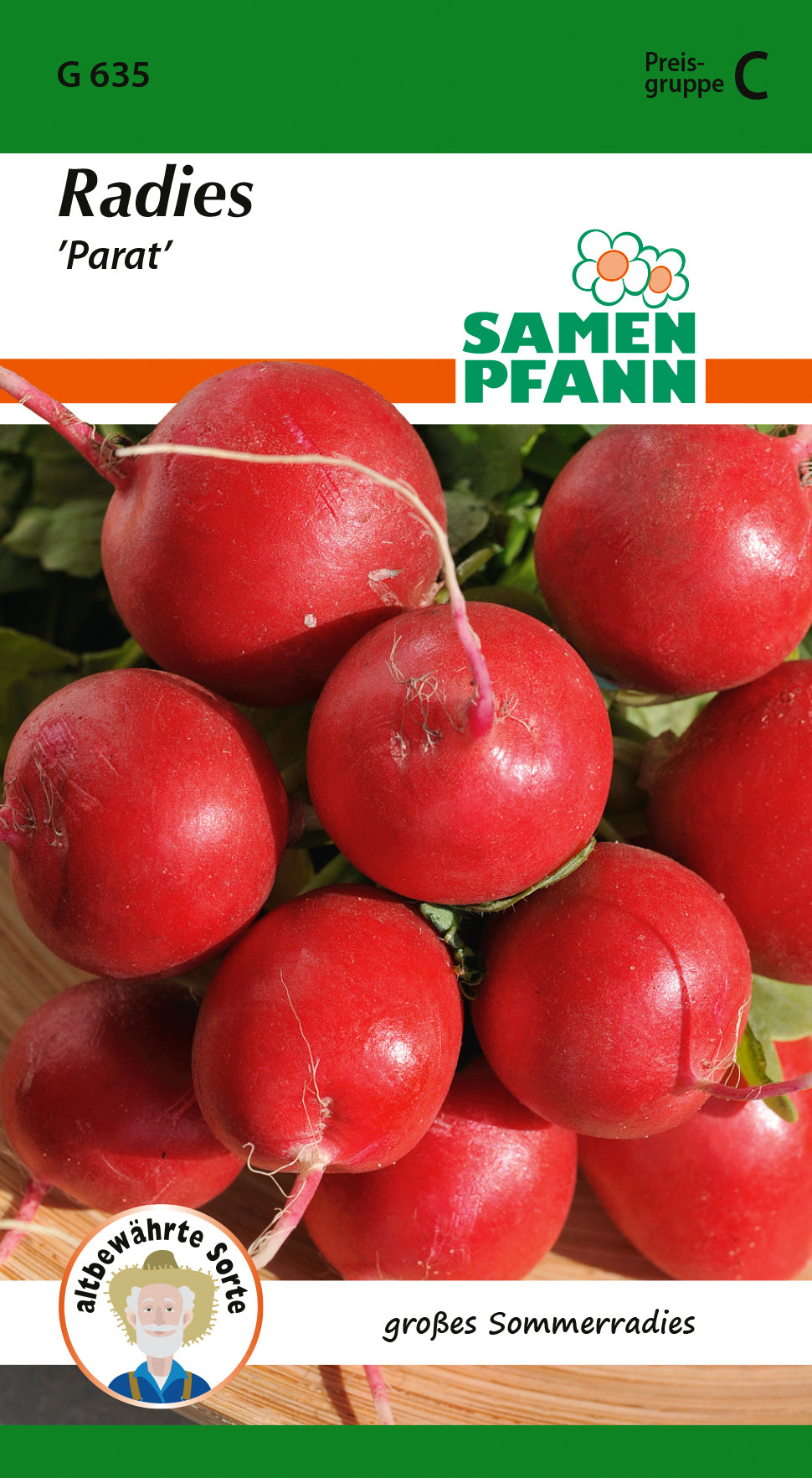 Samen Pfann Radieschen Parat