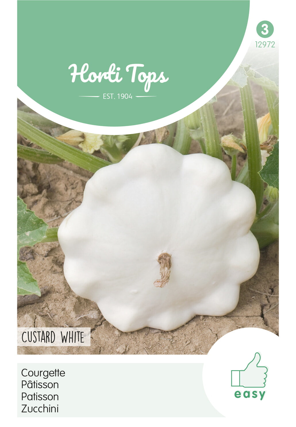 Horti Tops Patisson Custard White