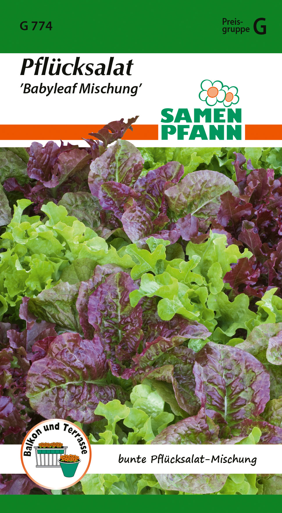 Samen Pfann Pflücksalat Babyleaf Mischung