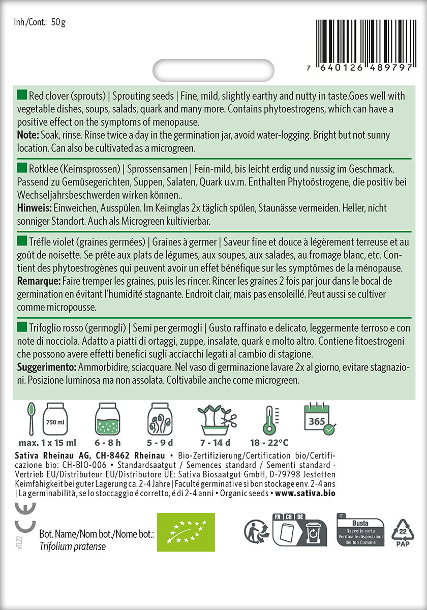Sativa Keimsprossen Rotklee