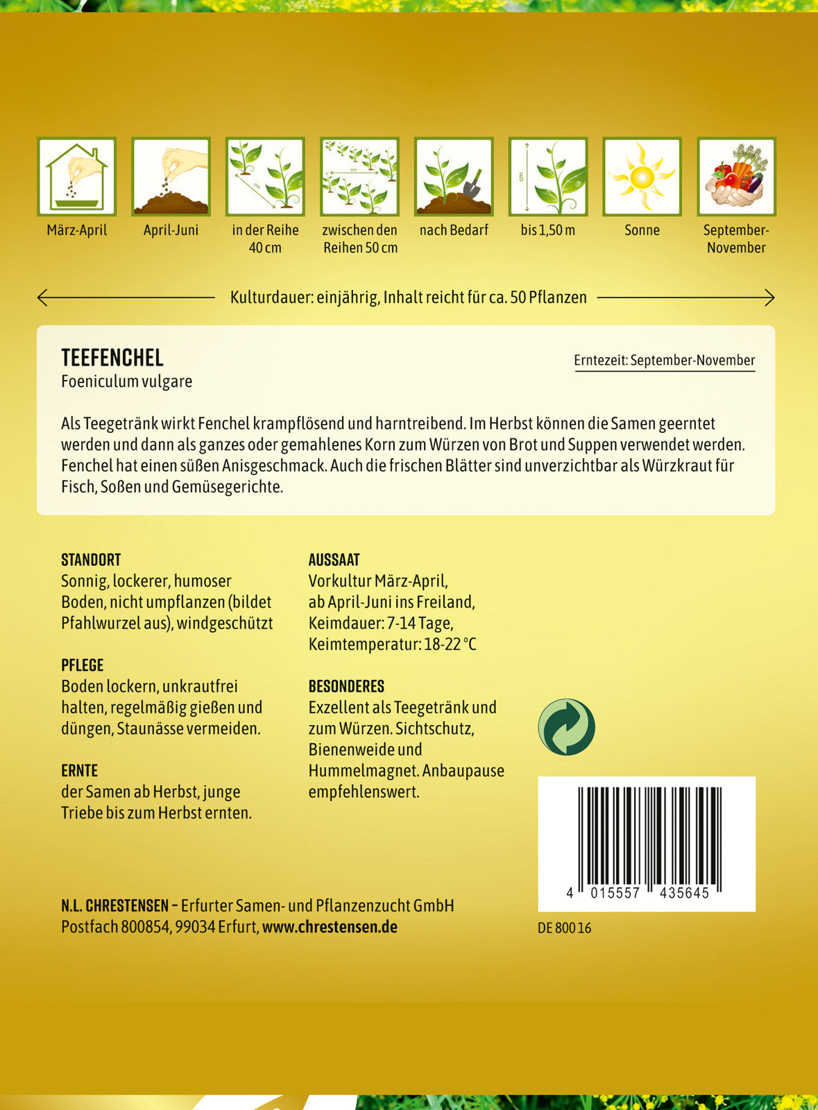 N.L. Chrestensen Teefenchel einjährig