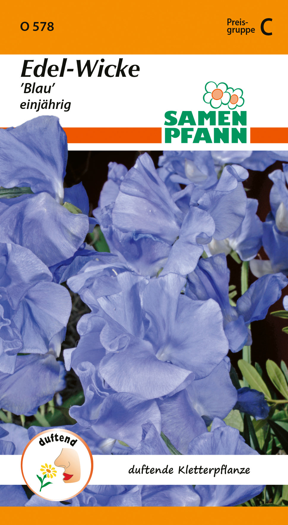 Samen Pfann Edel-Wicke Blau einjährig