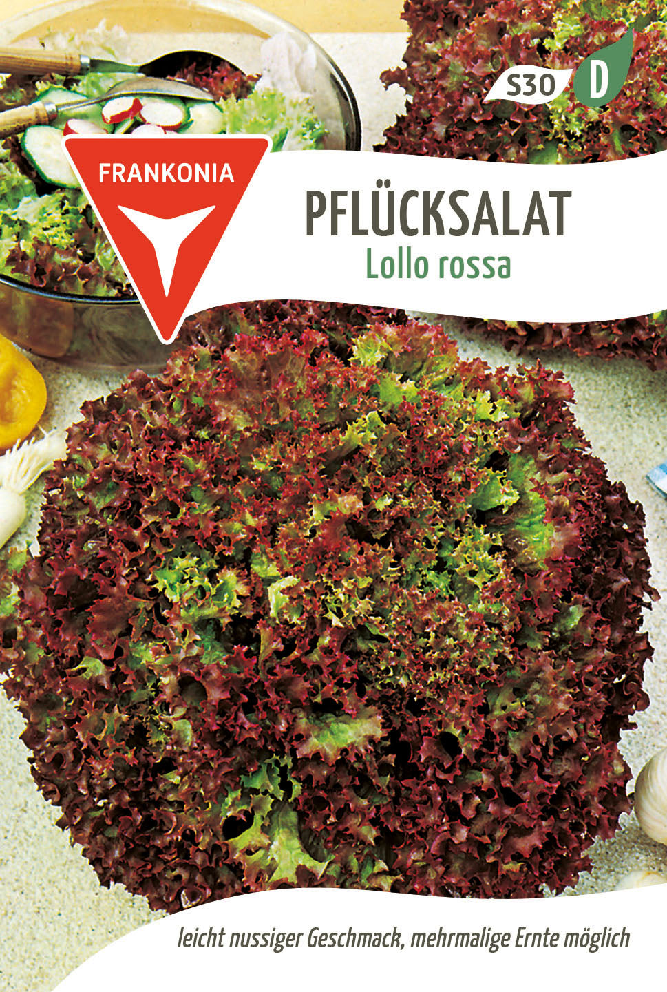 Frankonia Samen Pflück- & Schnittsalat Lollo rossa