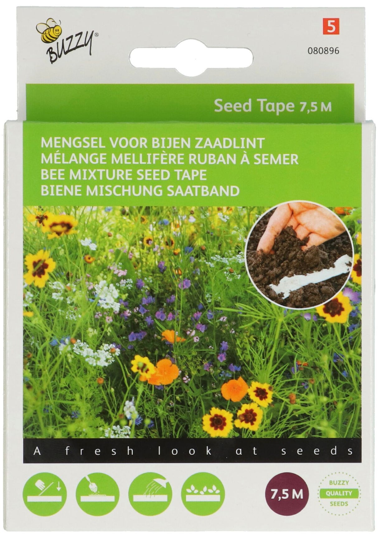 Buzzy Seeds Blumenwiese Biene Mischung Saatband