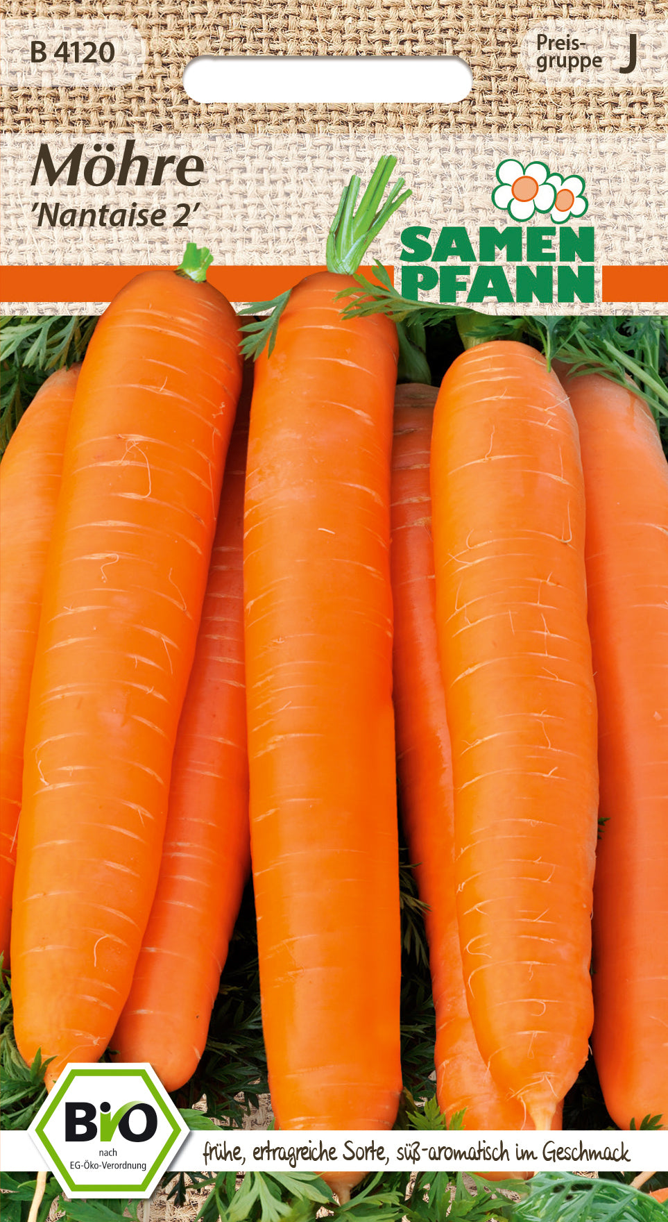 Samen Pfann BIO Möhre Nantaise 2