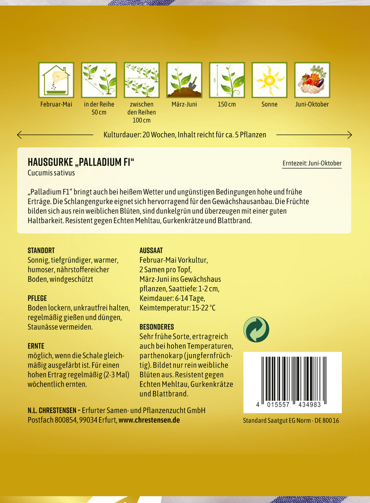 N.L. Chrestensen Hausgurke Palladium F1