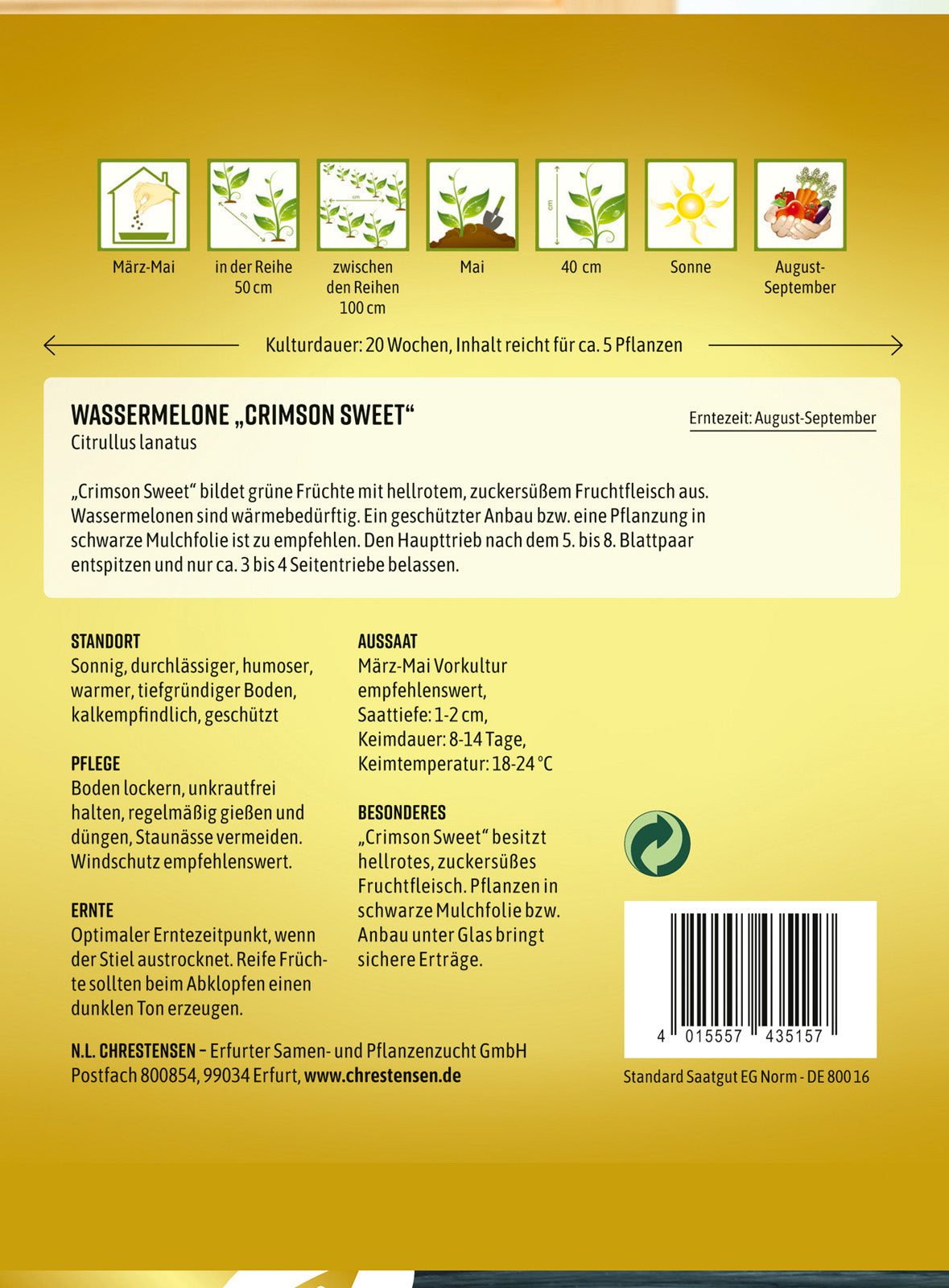 N.L. Chrestensen Wassermelone Crimson Sweet