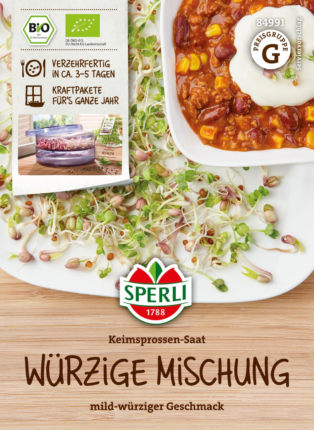 SPERLI BIO Keimsprossen Würzige Mischung