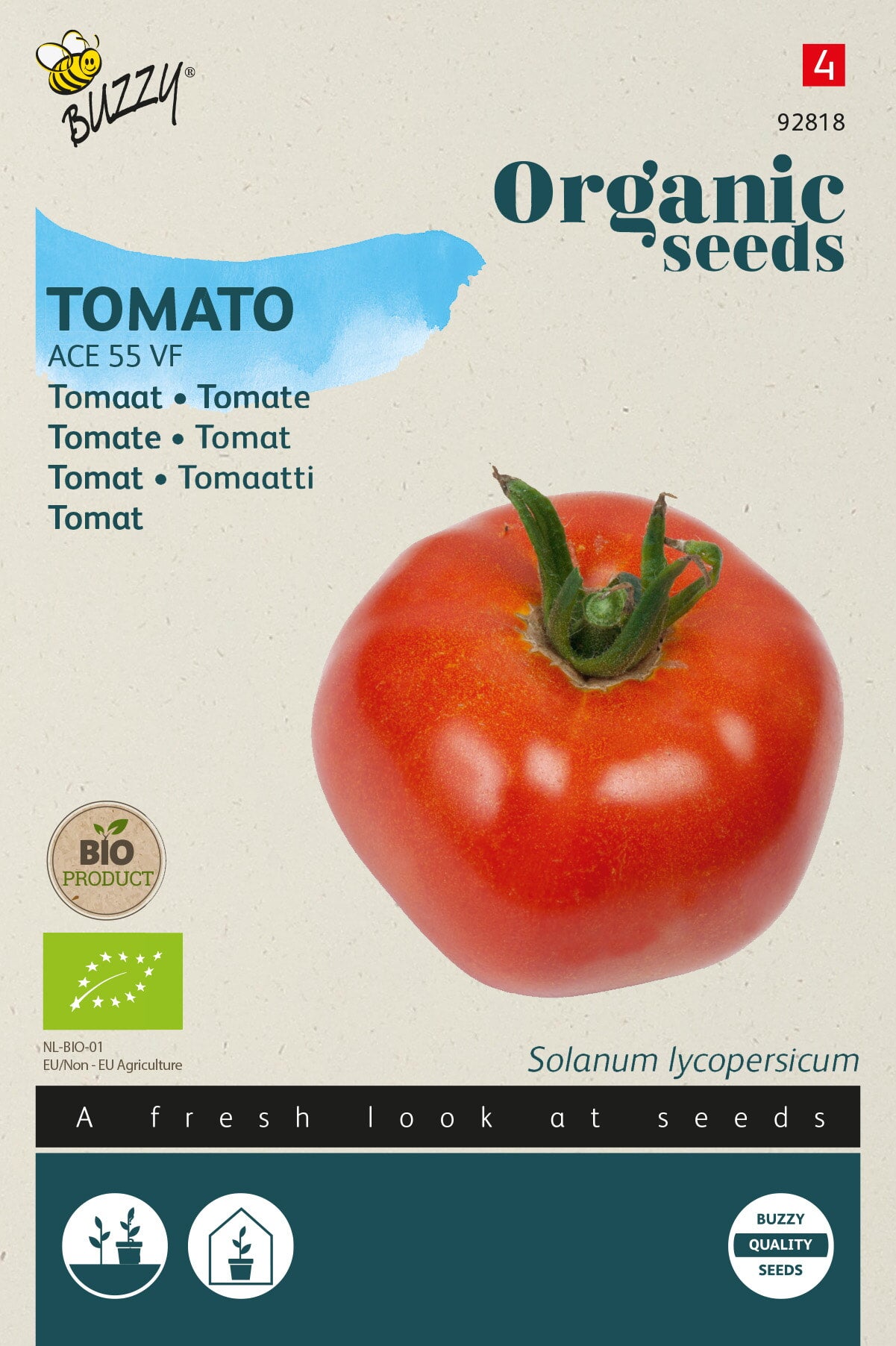 Buzzy Organic Seeds BIO Fleischtomaten Ace 55 VF