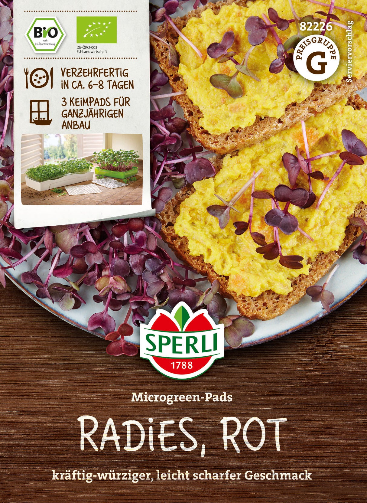 SPERLI BIO Microgreens Radieschen Nachfüllpad