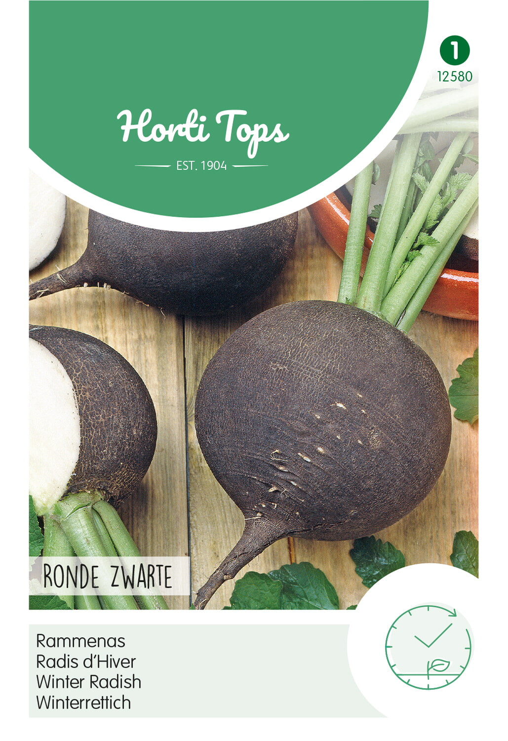 Horti Tops Winterrettich Runder Schwarzer