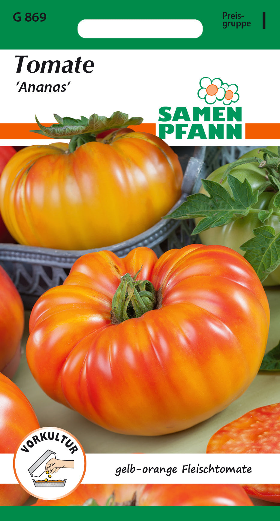 Samen Pfann Fleischtomate Ananas