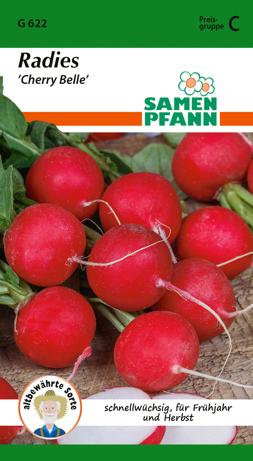 Samen Pfann Radieschen Cherry Belle