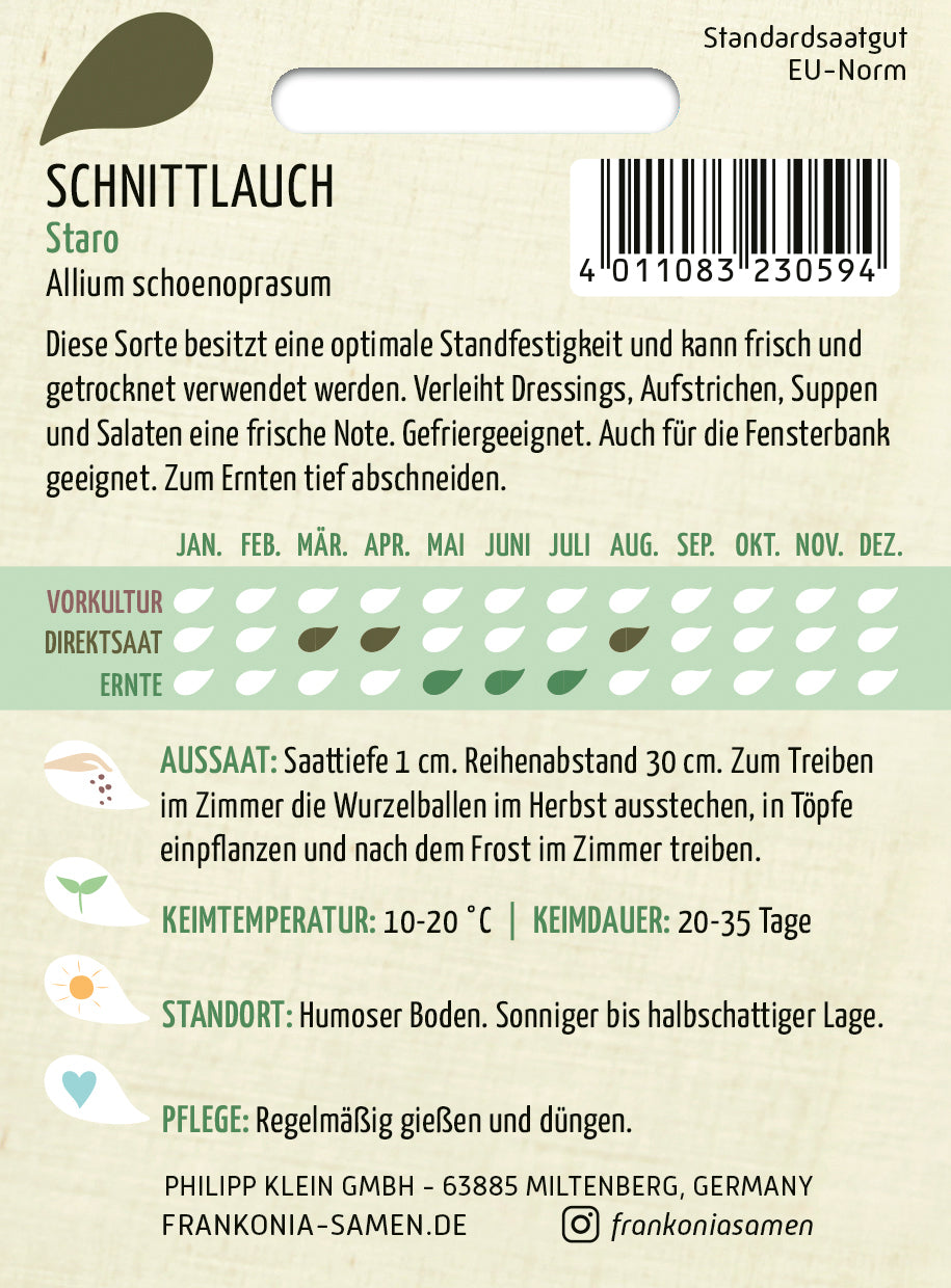 Frankonia Samen Schnittlauch Staro