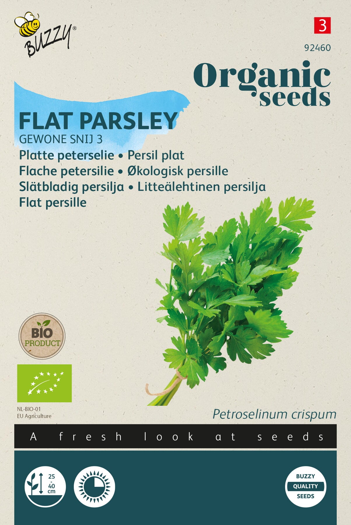 Buzzy Organic Seeds BIO Petersilien Gewone Snij 3
