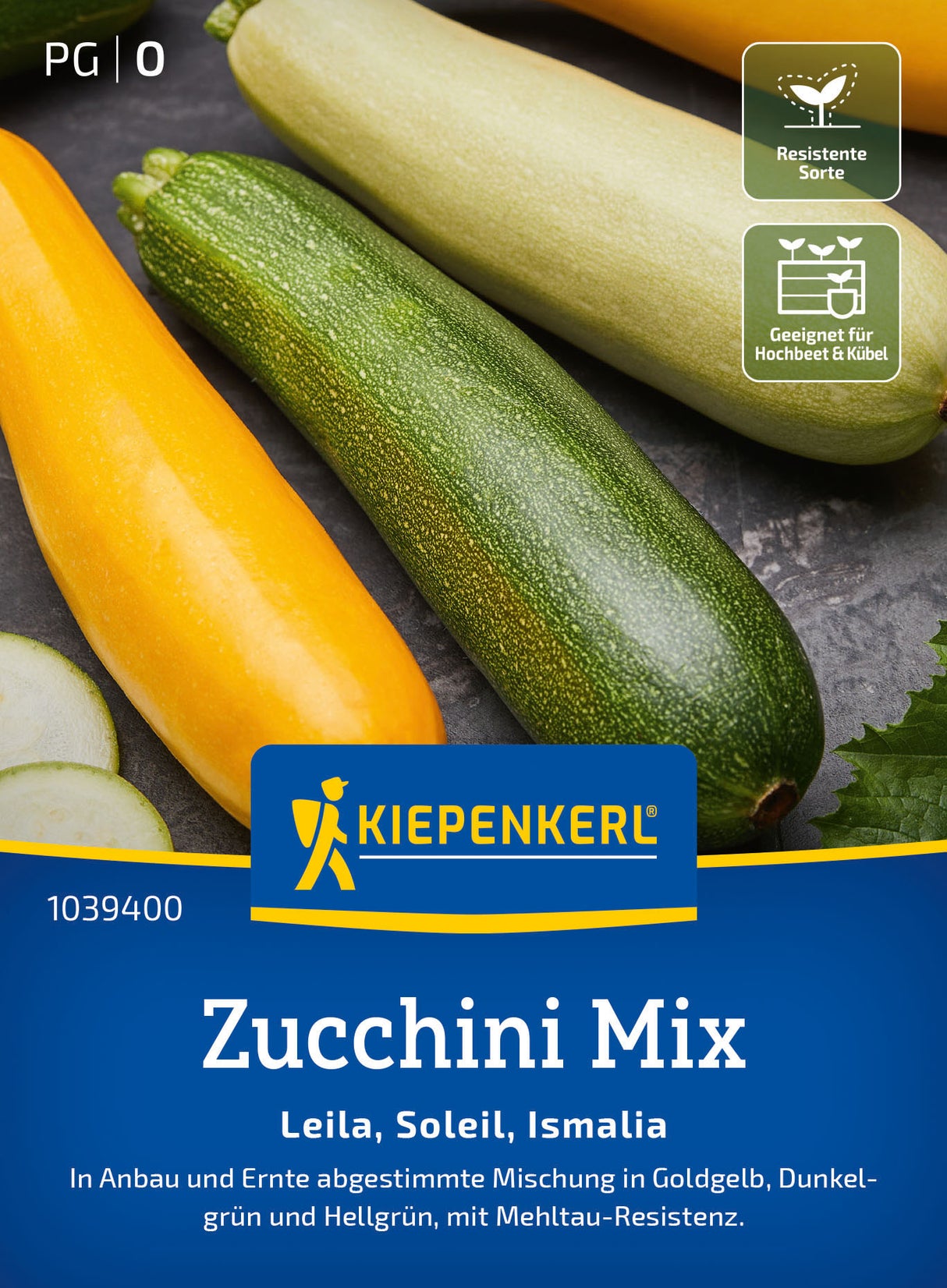 Kiepenkerl Zucchini Leila, Soleil, Ismalia