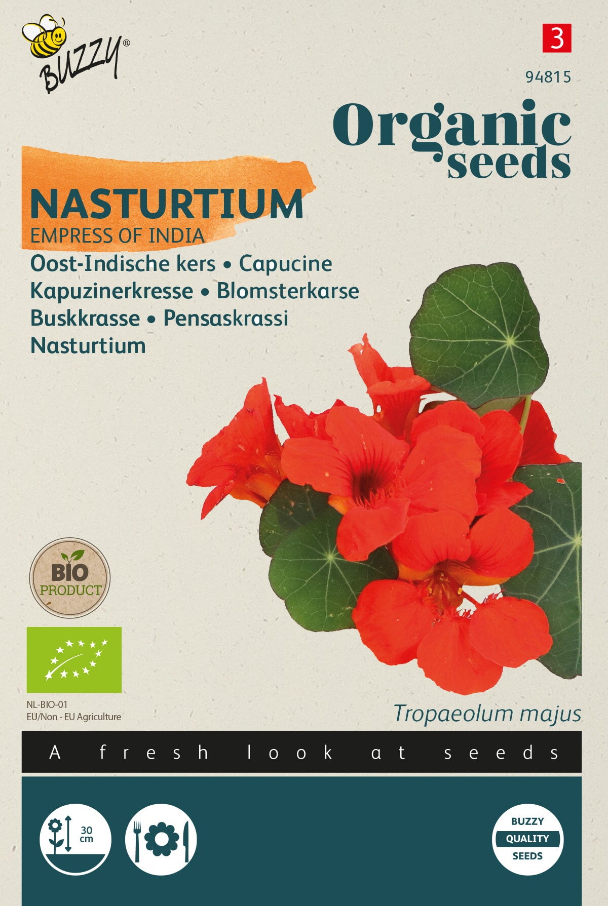 Buzzy Organic Seeds BIO Kapuzinerkresse Empress of India
