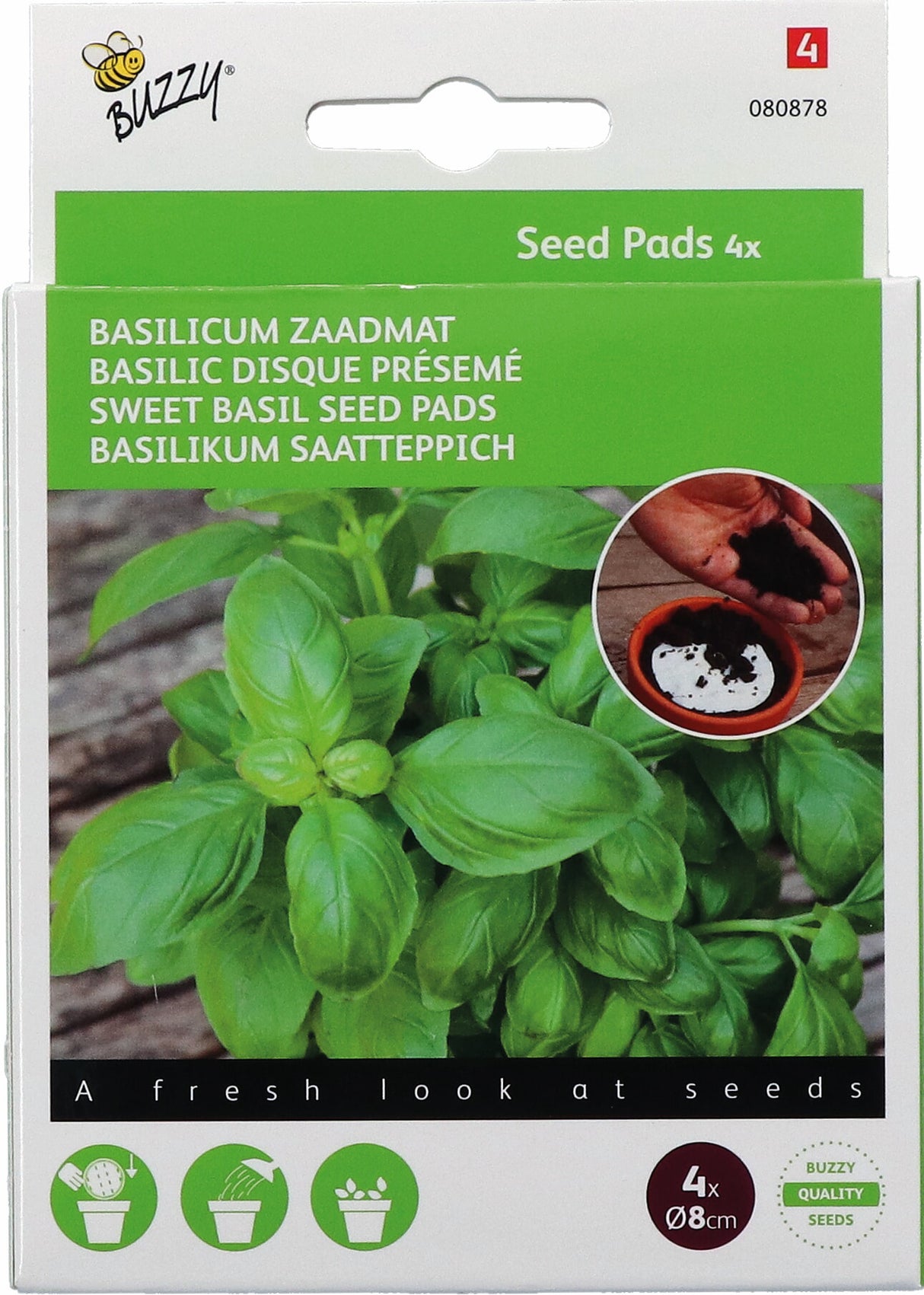 Buzzy Seeds Basilikum  Saatscheibe