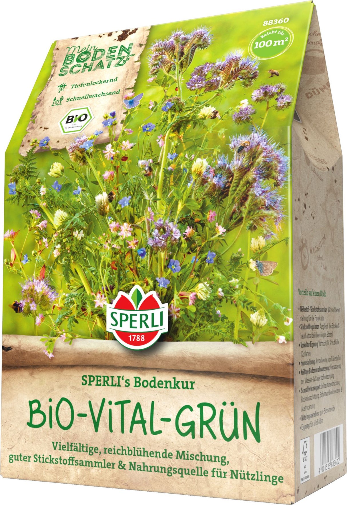 SPERLI BIO Gründüngung Mischung Vital-Grün Bodenkur