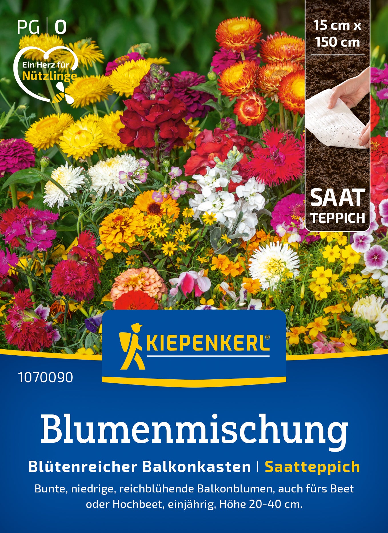 Kiepenkerl Blumensamen-Mischung Blütenreicher Balkonkasten Saatteppich