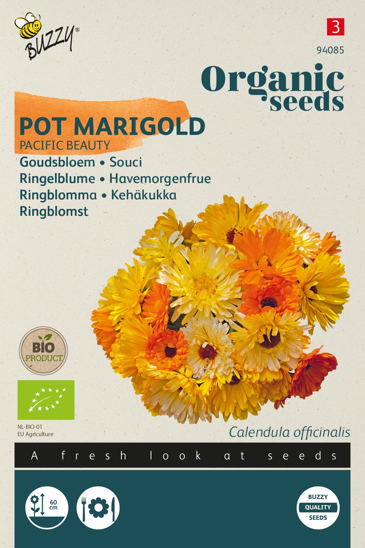 Buzzy Organic Seeds BIO Ringelblumen Pacific Beauty