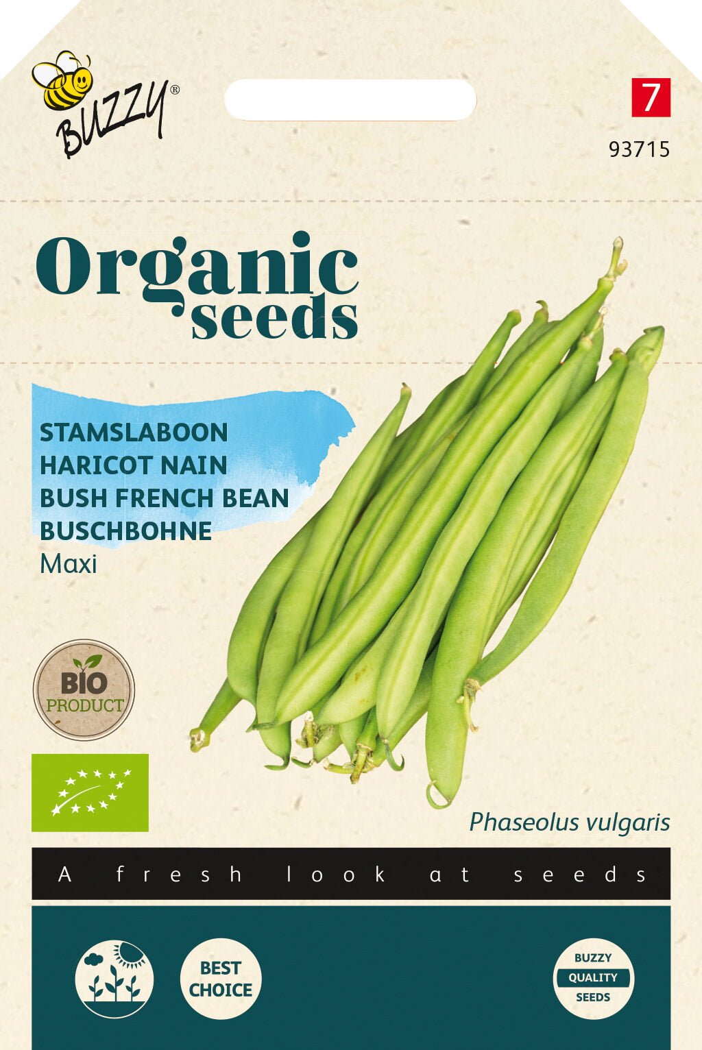 Buzzy Organic Seeds BIO Buschbohnen Maxi Vorteilspackung