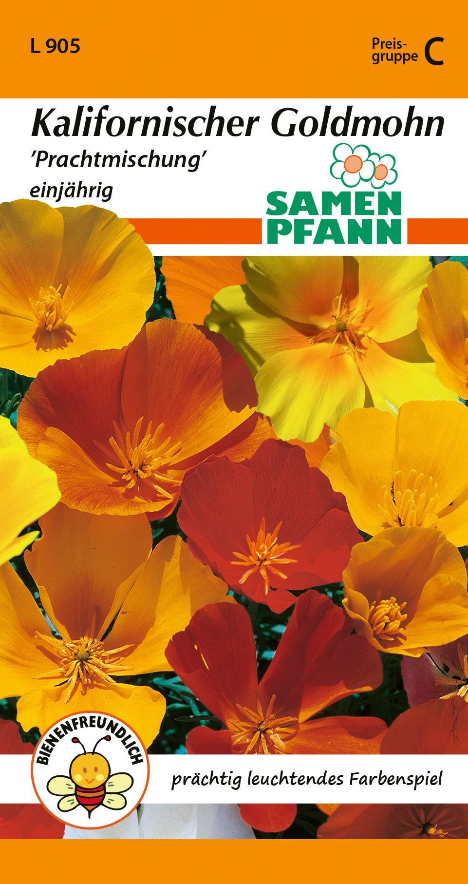 Samen Pfann Kalifornischer Goldmohn Prachtmischung einjährig