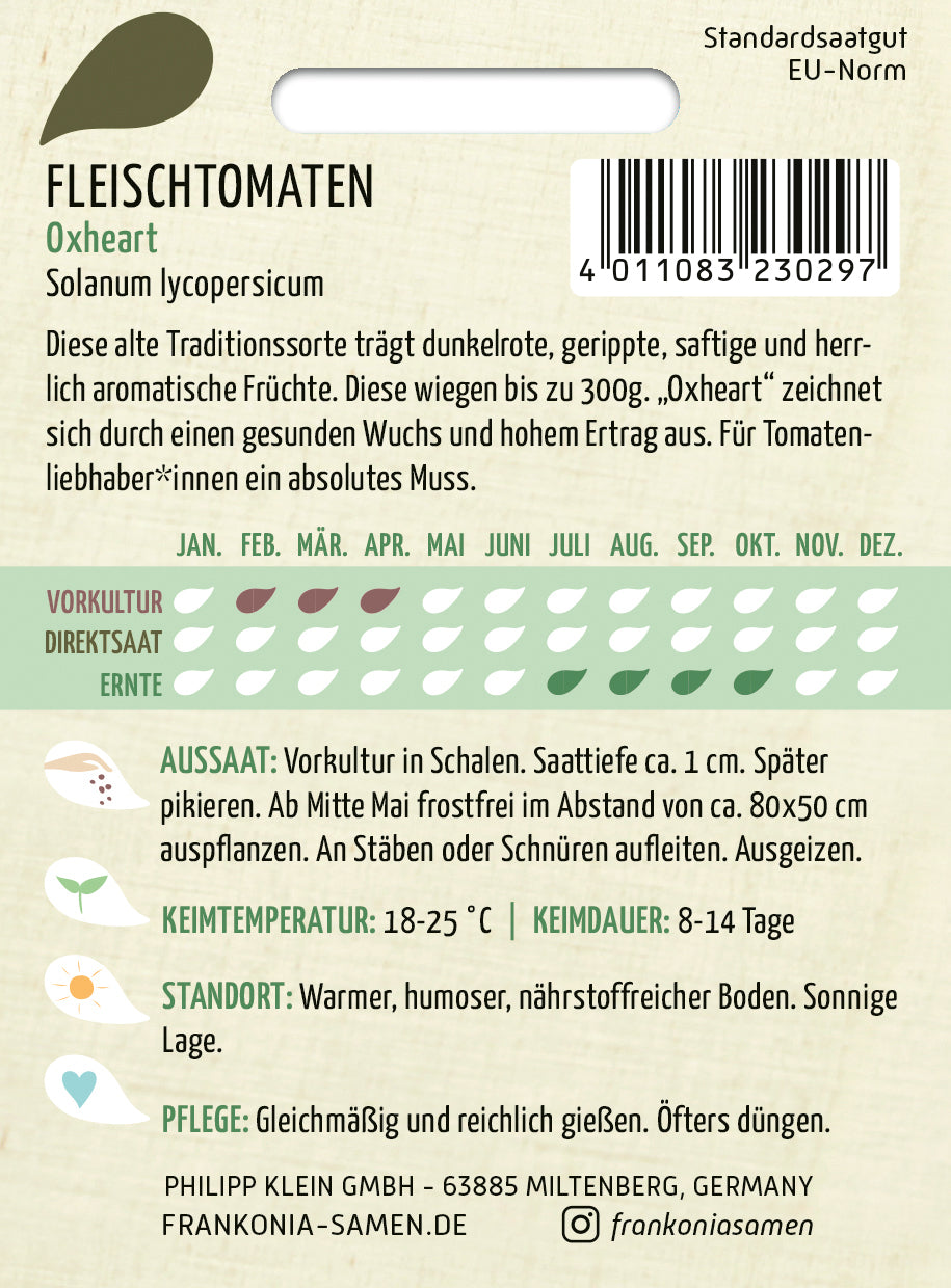 Frankonia Samen Fleischtomaten Oxheart