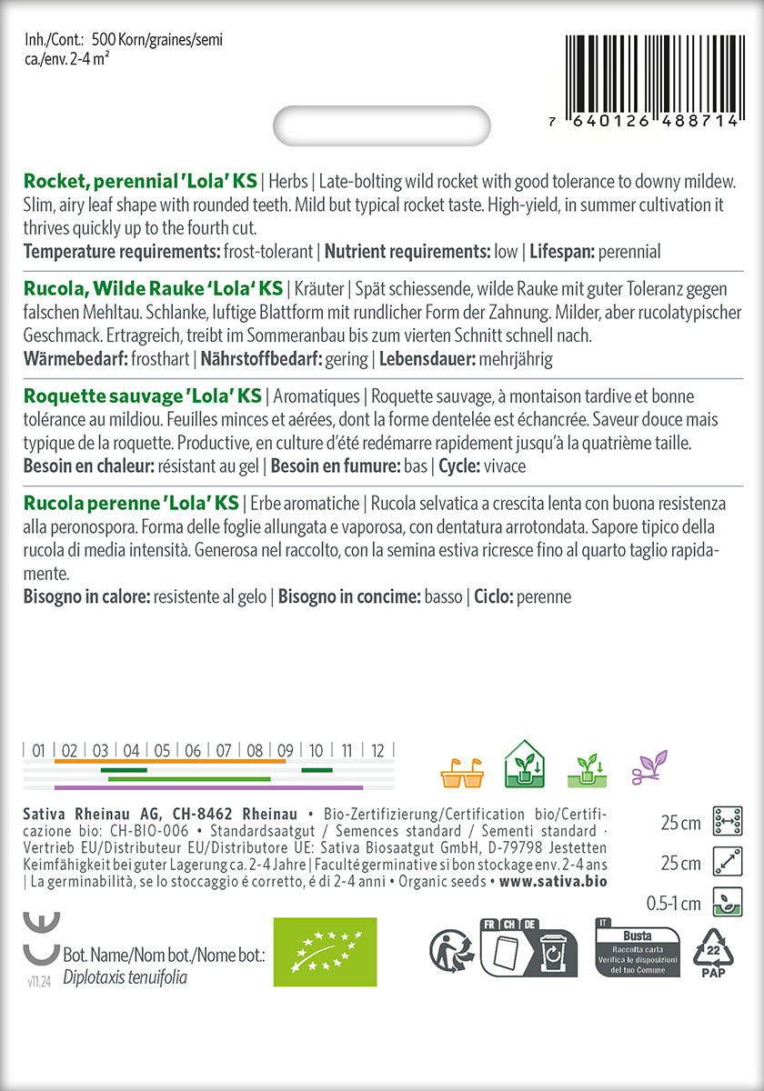 Sativa Rucola Wilde Rauke 'Lola' KS