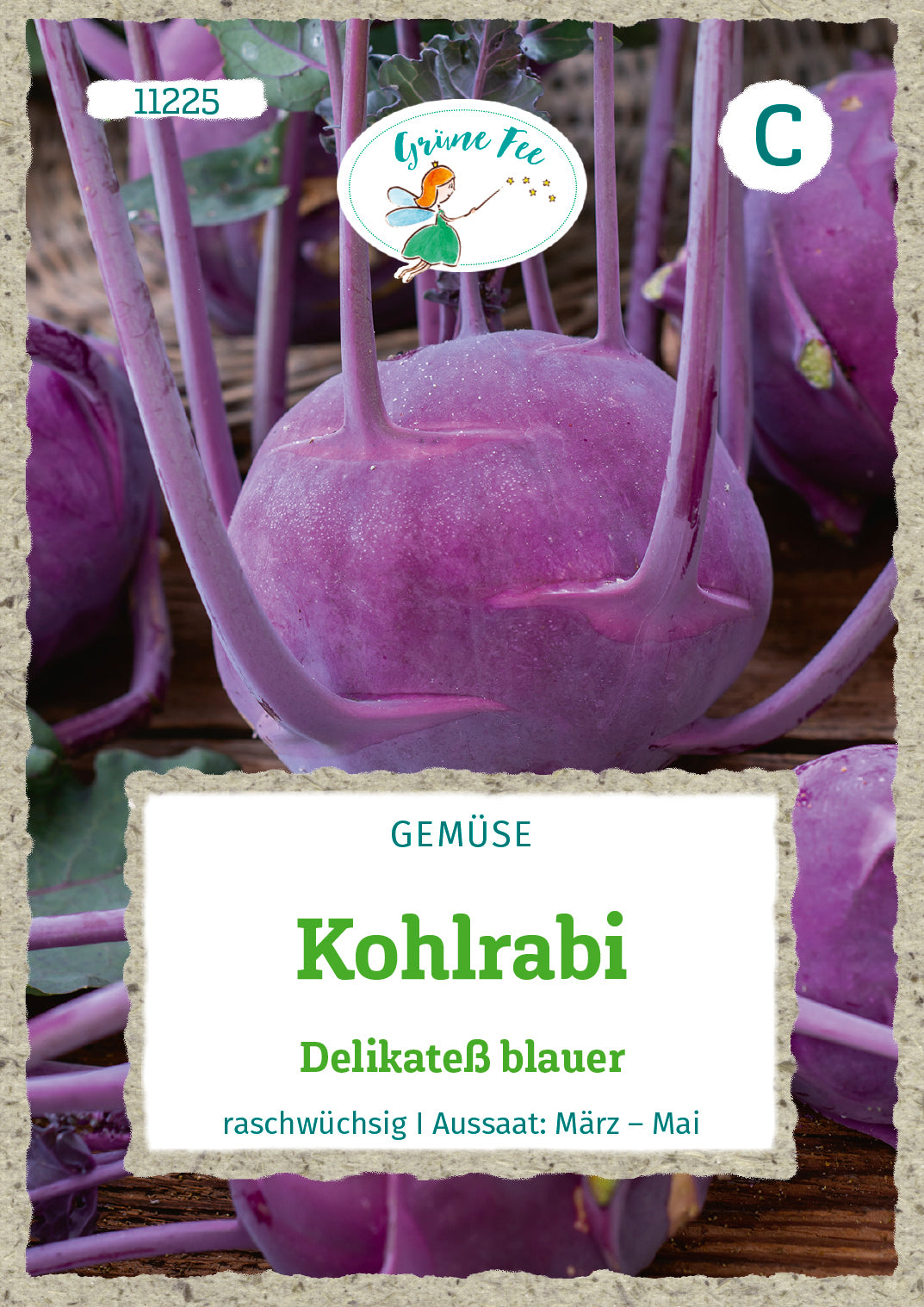 Grüne Fee Kohlrabi Delikateß blauer