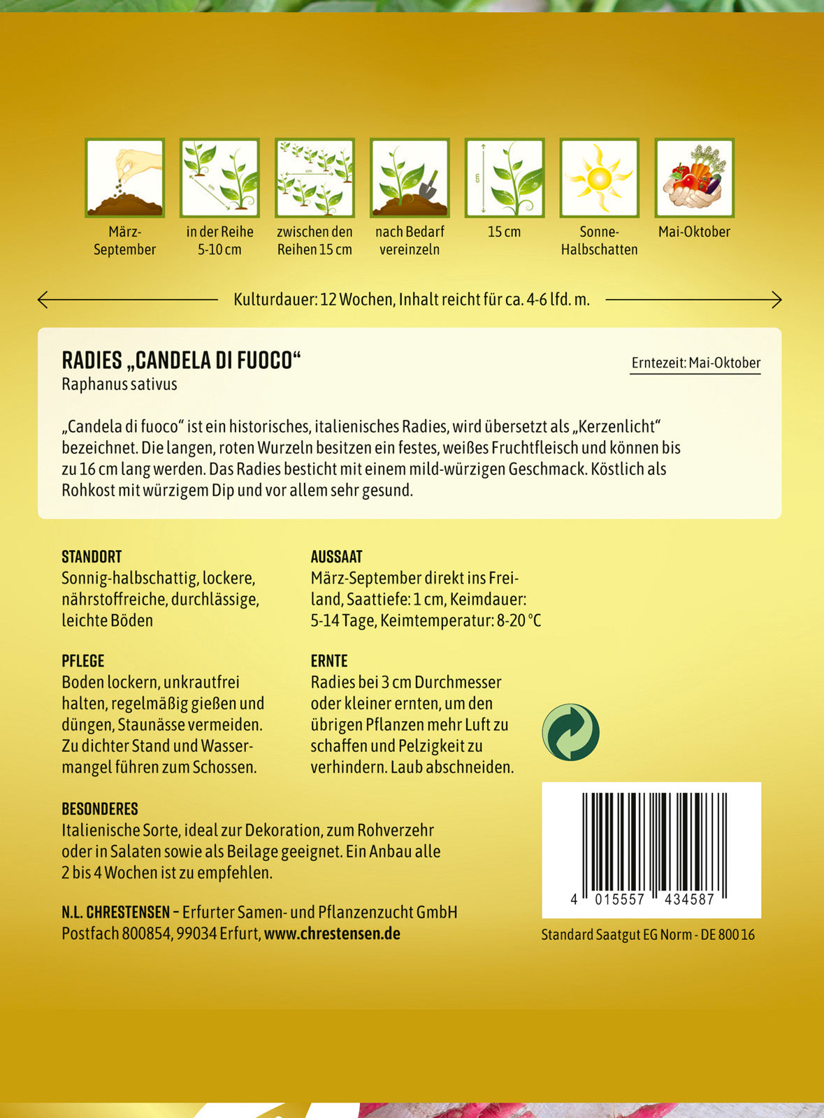 N.L. Chrestensen Radies Candela di fuoco