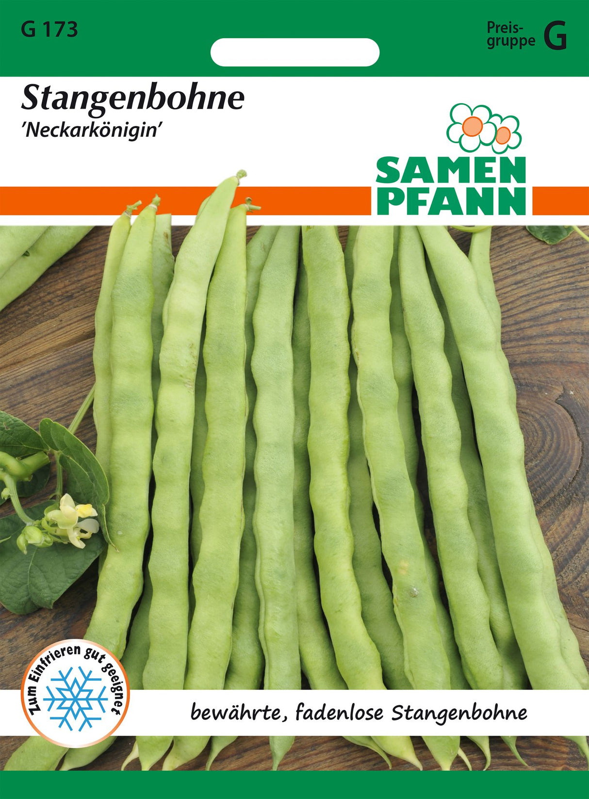 Samen Pfann Stangenbohne Neckarkönigin