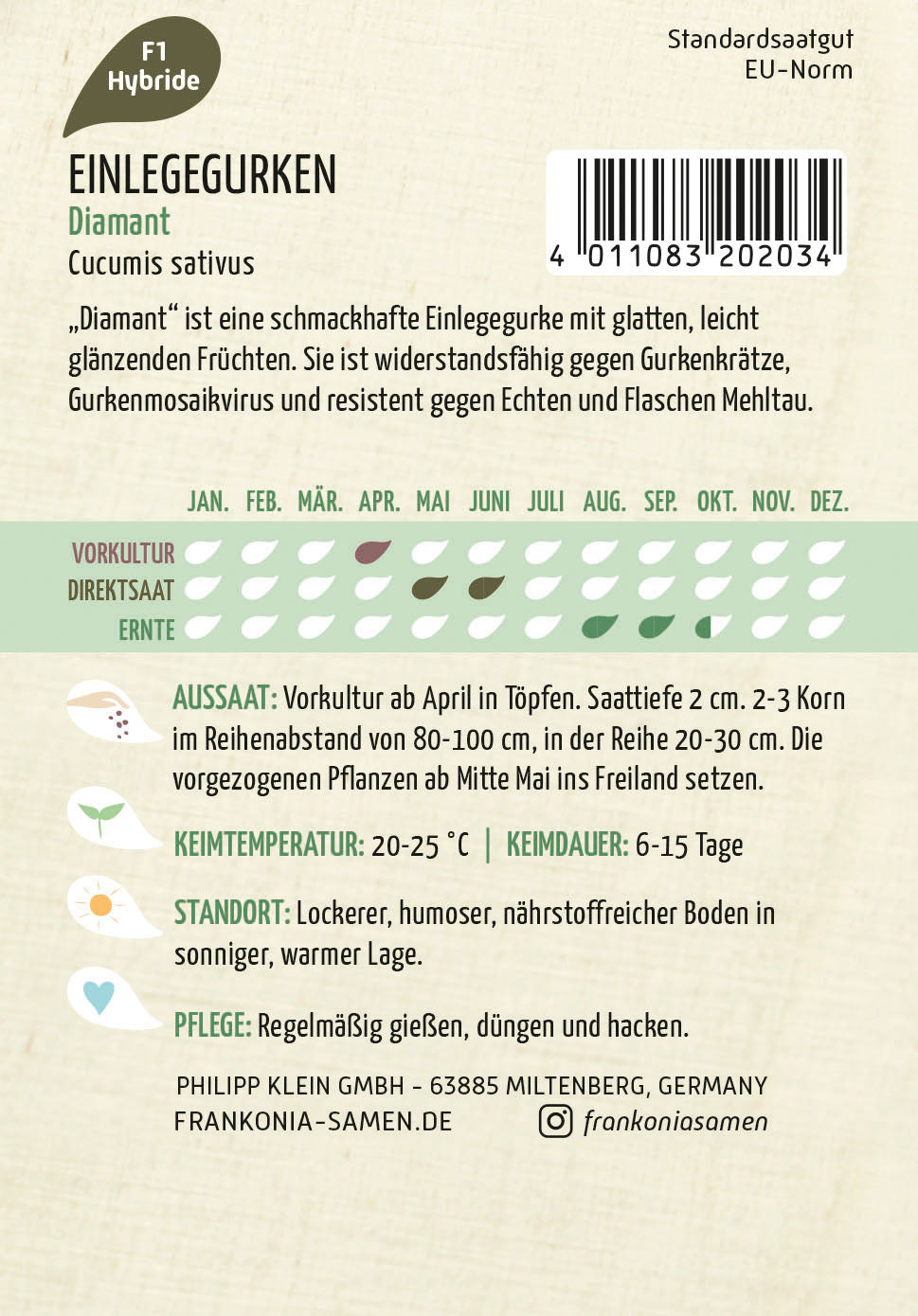 Frankonia Samen Einlegegurken Diamant