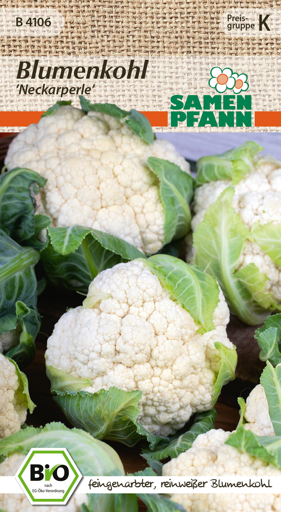 Samen Pfann BIO Blumenkohl Neckarperle