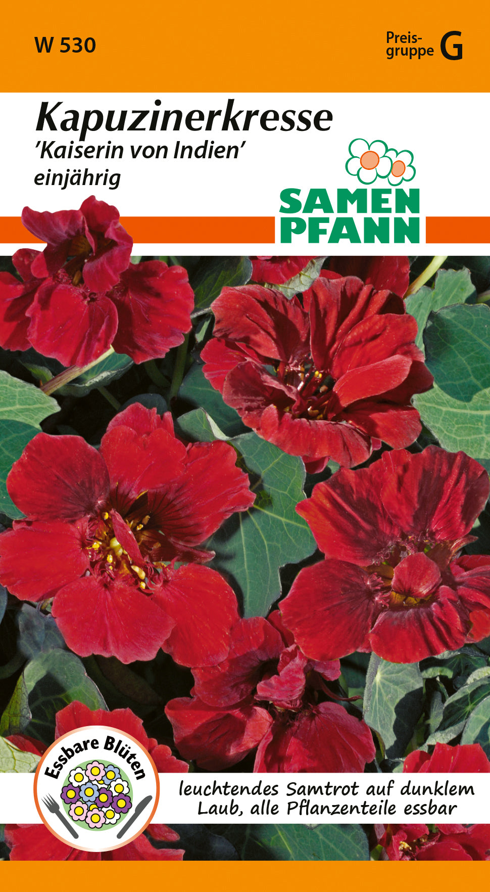 Samen Pfann Kapuzinerkresse Kaiserin von Indien einjährig