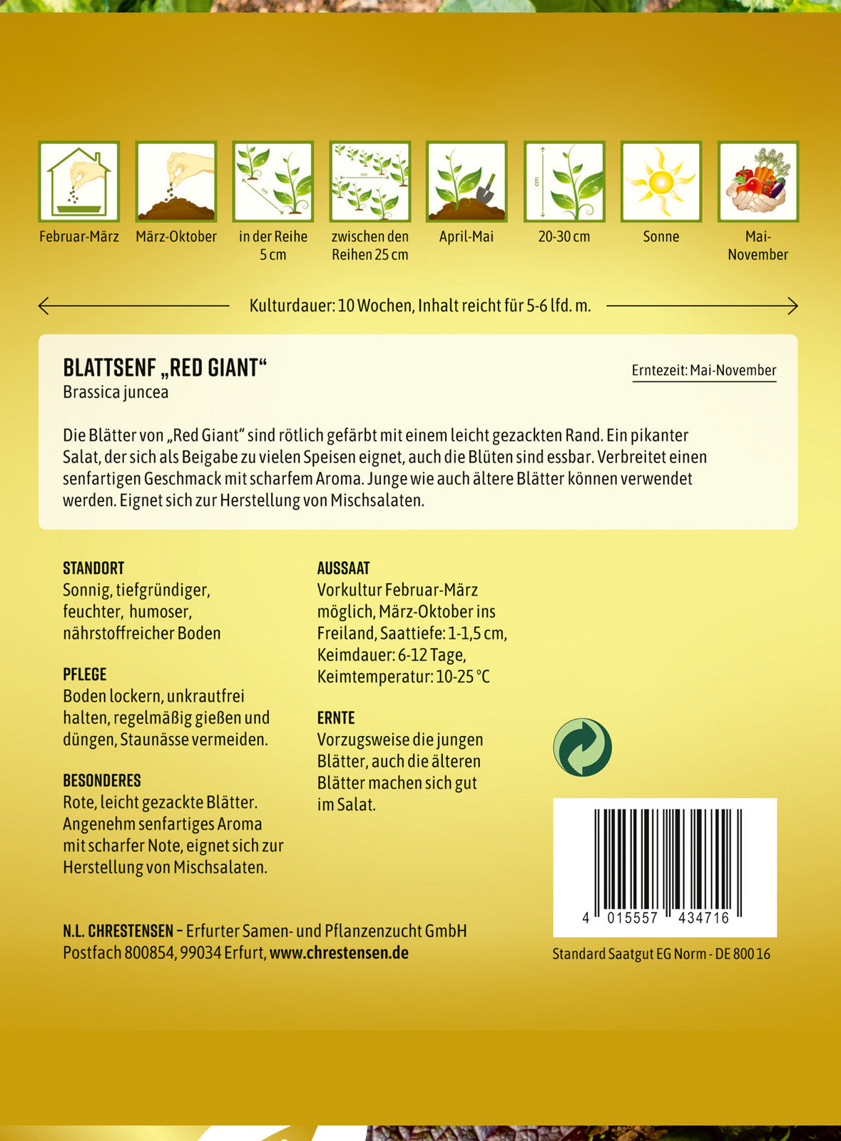 N.L. Chrestensen Blattsenf Red Giant