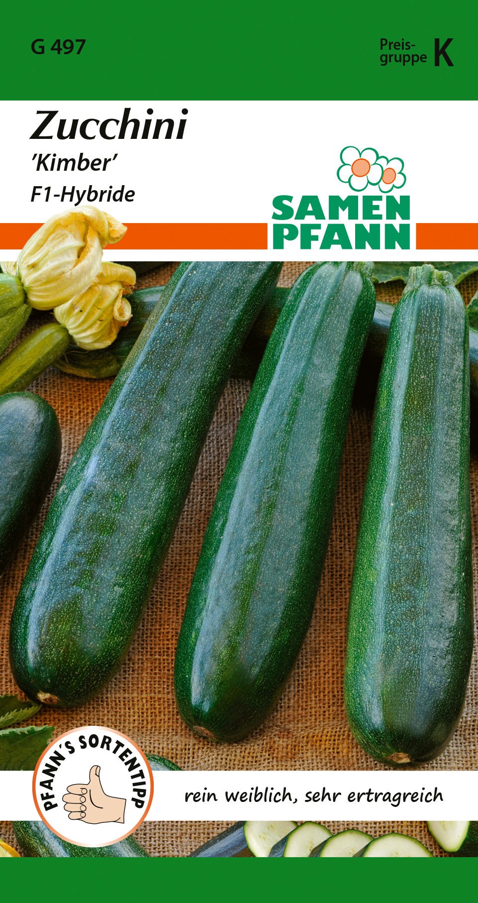 Samen Pfann Zucchini Kimber