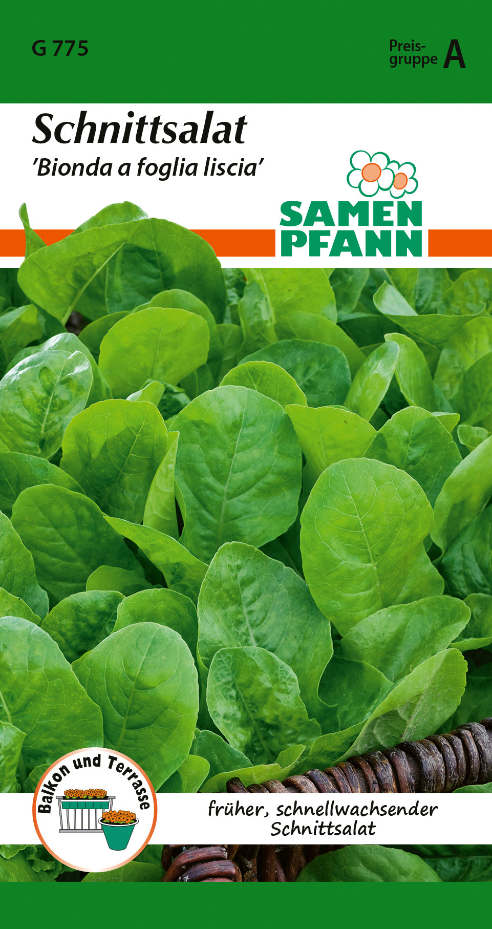 Samen Pfann Schnittsalat Bionda a foglia liscia