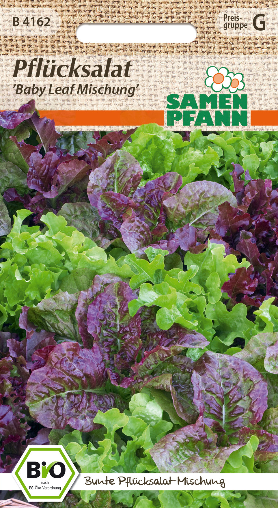 Samen Pfann BIO Pflücksalat Baby Leaf Mischung