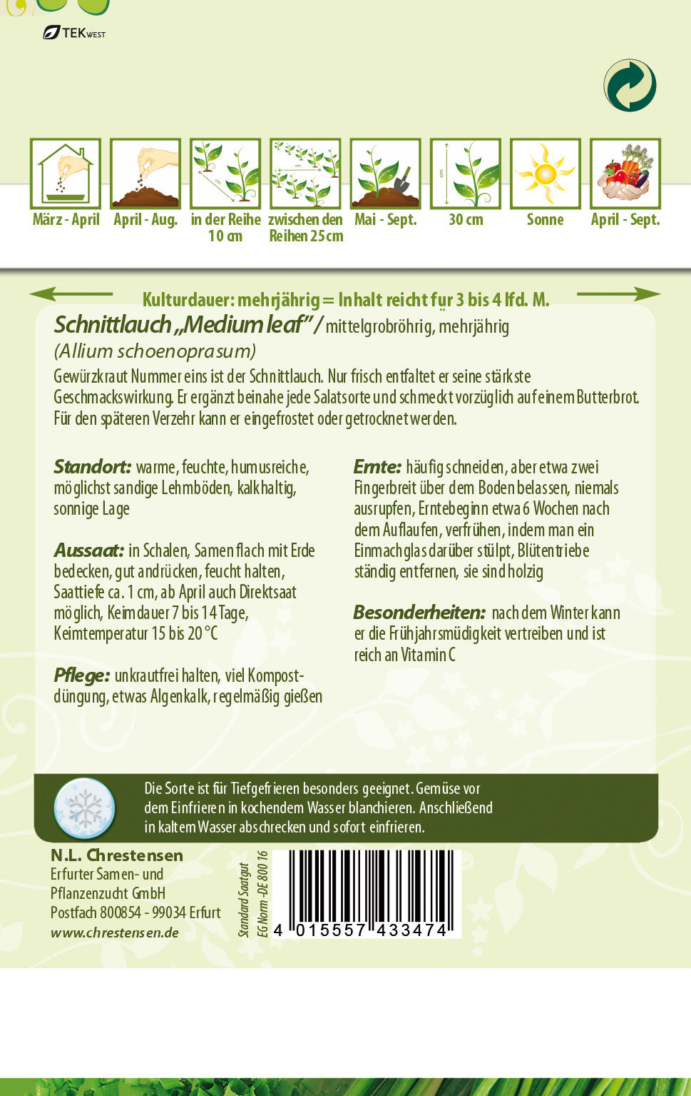 N.L. Chrestensen Schnittlauch Medium leaf