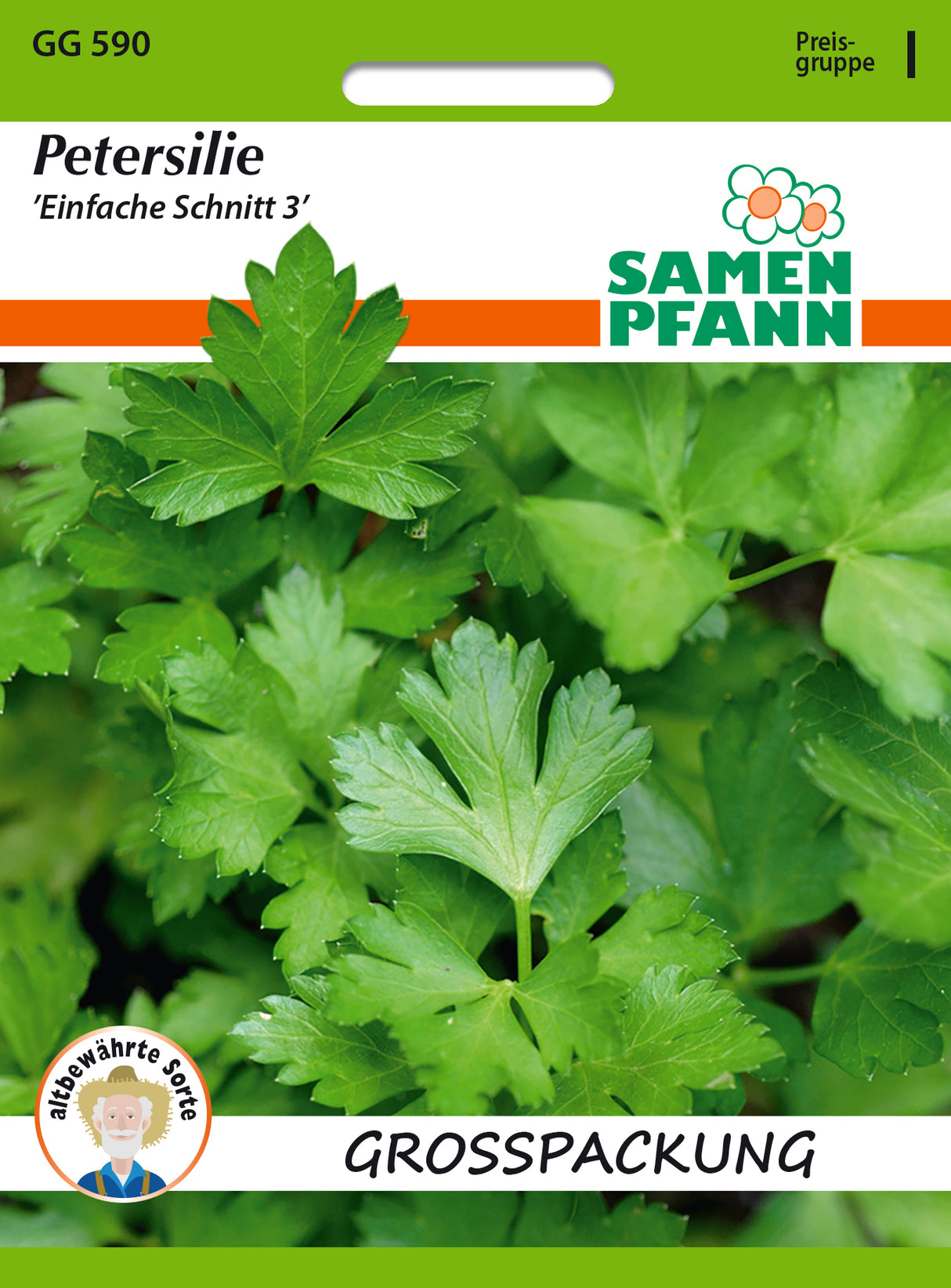 Samen Pfann Petersilie Einfache Schnitt 3 Vorteilspackung