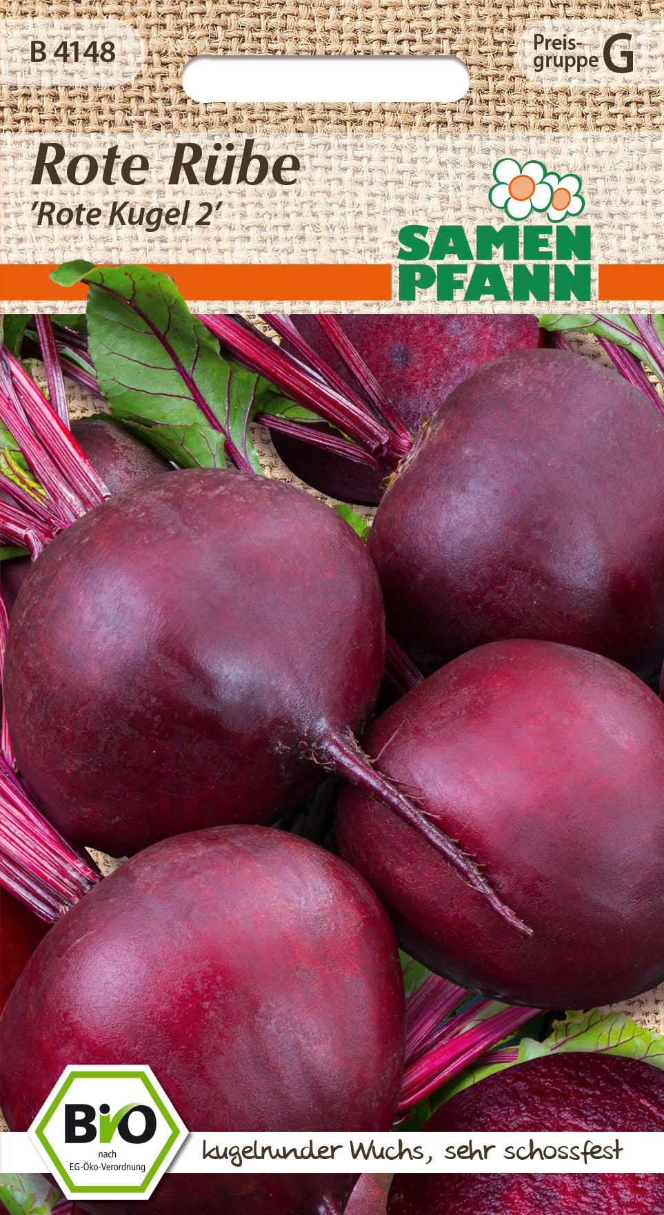 Samen Pfann BIO Rote Rübe Rote Kugel 2