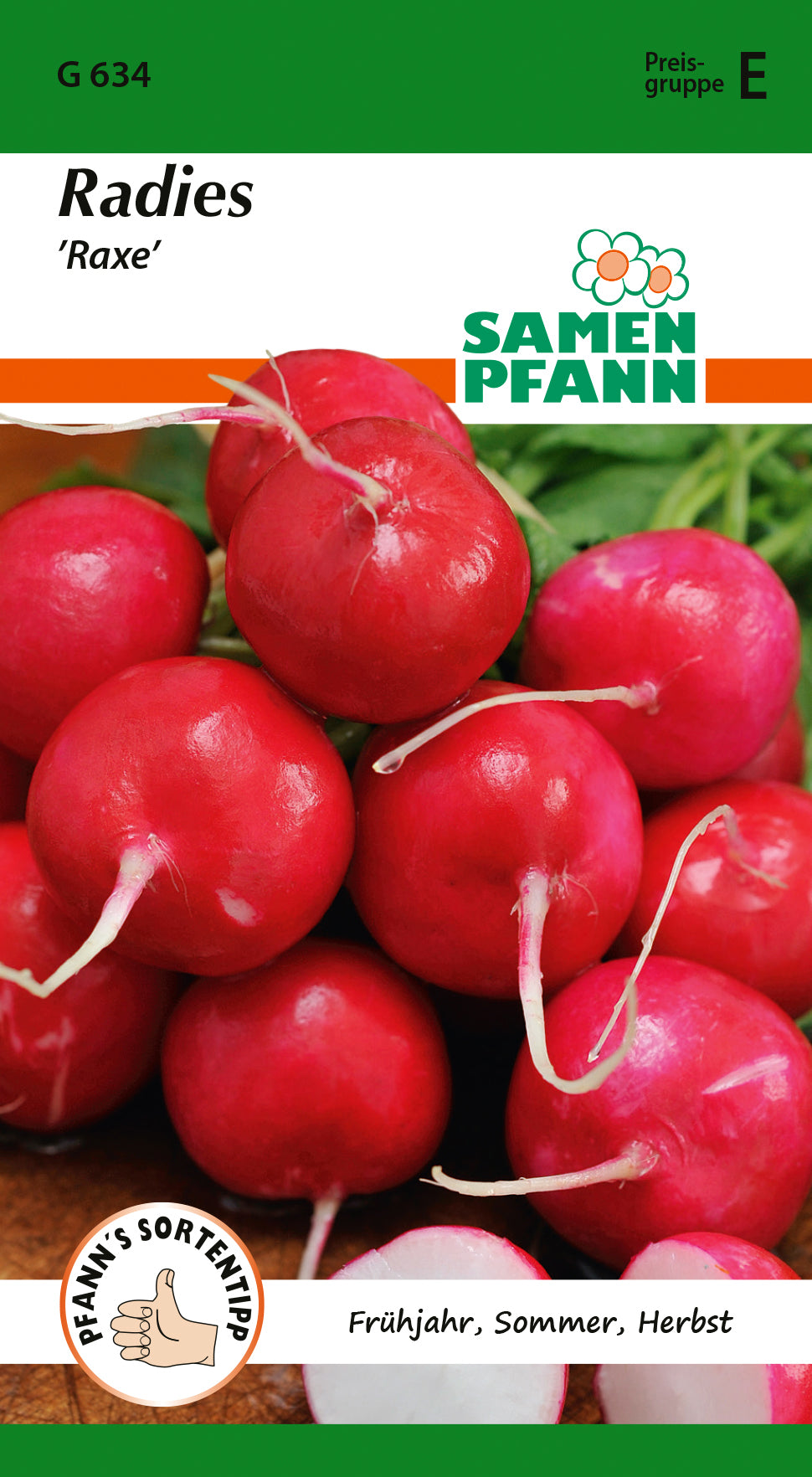 Samen Pfann Radieschen Raxe