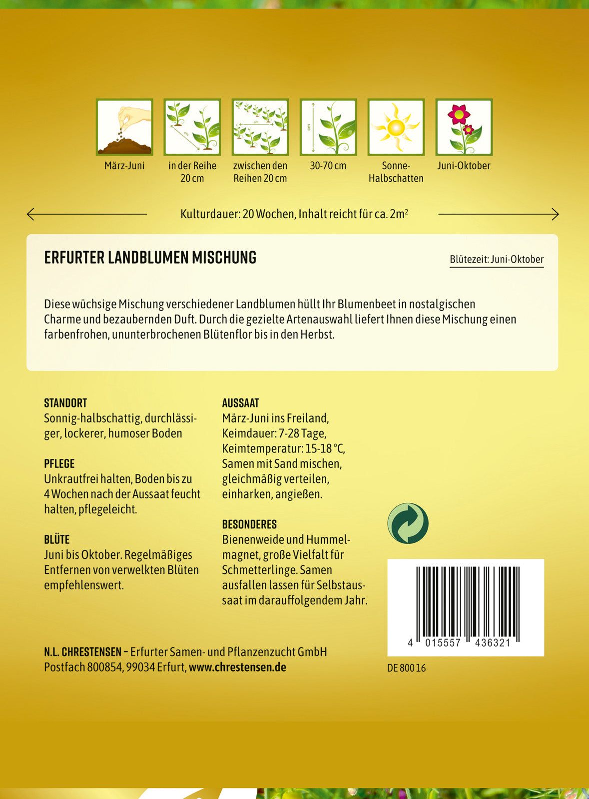 N.L. Chrestensen Erfurter Landblumen Mischung