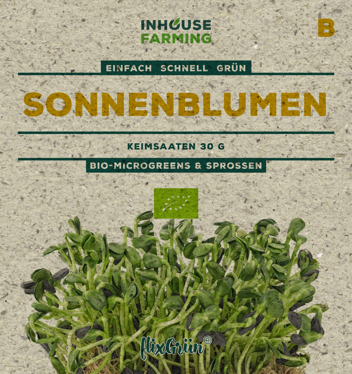 flixGrün BIO Keimsprossen Sonnenblumen